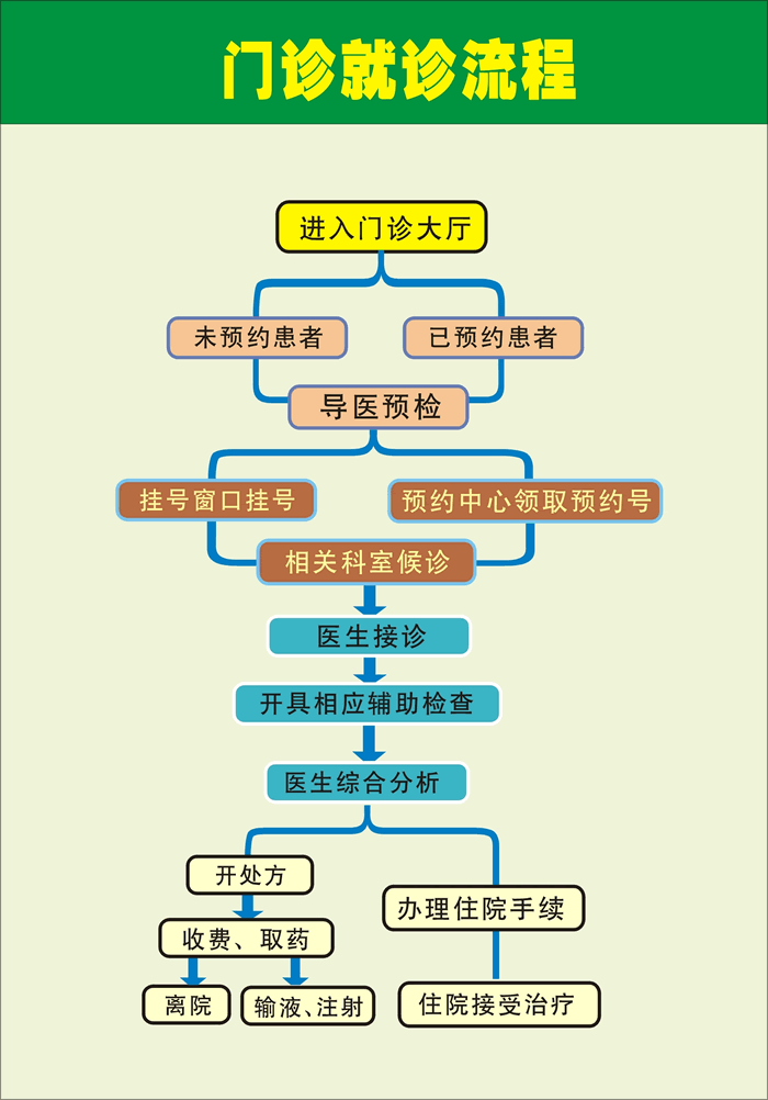 乐清市中医院门诊就诊流程图